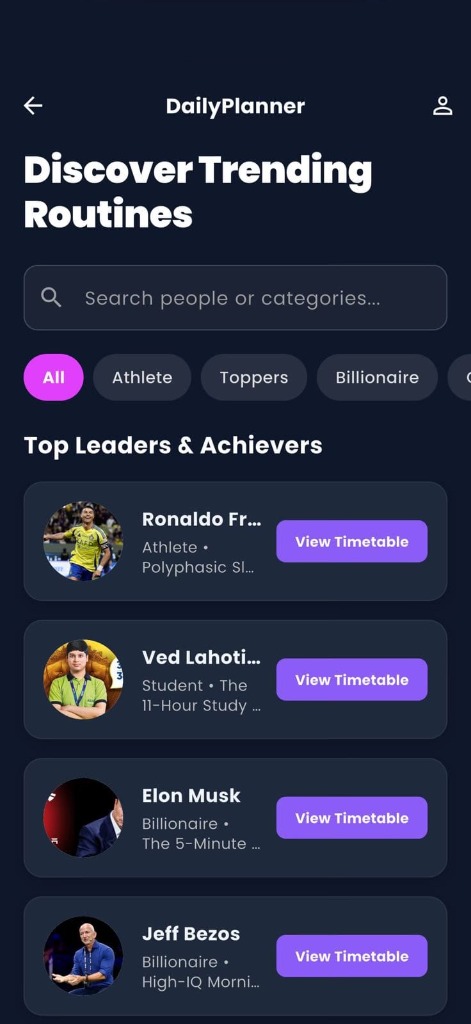 Discover Trending Routines
